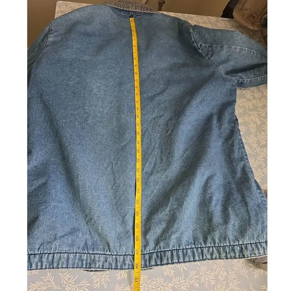 VTG Wrangler Big Ben Mens Barn Chore Coat Corduroy Collar Lined Distressed U.S.A - Picture 11 of 16